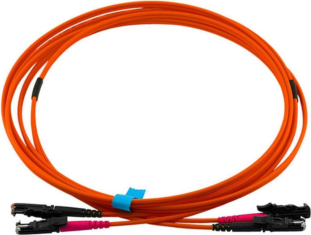 BlueOptics Duplex LWL Patchkabel, E2000-PC/E2000-PC beige, 20 Meter, Multimode G62.5/125um, OM1, Eingangsdämpfung: unter 0.2dB, Markenfaser, LSZH orange, 2.0mm Tube, Keramik Ferrule, inkl. Messprotokoll (SFP3838CU20MK)