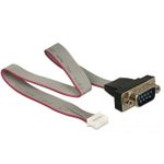 Delock Kabel seriell Pfostenbuchse > 1 x DB9 Stecker 2 mm Pinabstand Belegung: gedreht (89632)