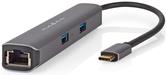 Nedis USB Multi-Port-Adapter USB 3.2 Gen1 6-in-1 - USB-C™ Stecker, HDMI™ Ausgang, RJ45 Buchse, 2x USB-A Buchse, 2x USB-C™, 5 Gbps, grau (CCBW64230AT02)