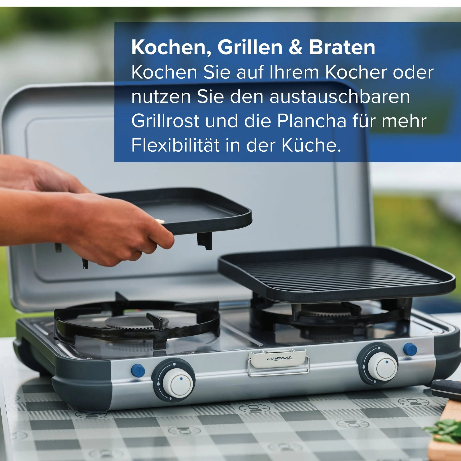 Campingaz Camping Kitchen 2 Grill & Go Caravan 2-Brenner-Kocher 4 kW