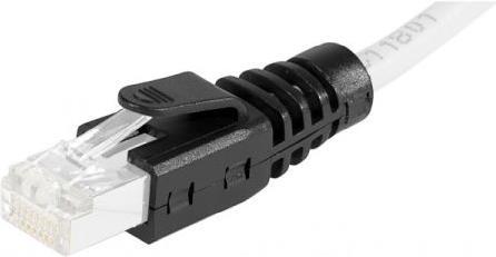 Knickschutztülle für RJ45 Stecker, 10 Stück, schwarz Zum Positionieren des Knickschutzes nach dem Crimpen (253012)