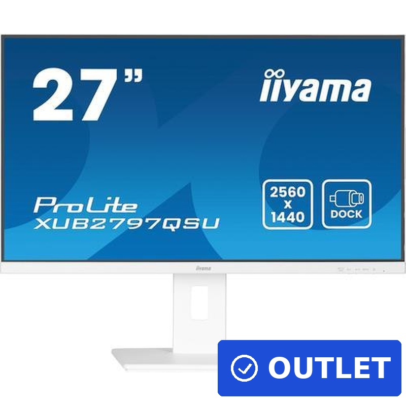 iiyama ProLite XUB2797QSU-W2, LED-Monitor - (68.6 cm (27 Zoll), weiß (matt), QHD, IPS, USB-Hub, Adaptive Sync, 100Hz Panel) [Energieklasse E] (XUB2797QSU-W2) (geöffnet)