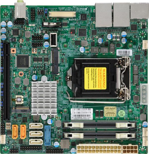 SUPERMICRO X11SSV-LVDS Q170 DDR4 MITX Mini-ITX, 17.018 cm (6.7 &quot ) x 6.7&quot (17.02cm x 17.02cm), AMI UEFI, ACPI 5.0 (MBD-X11SSV-LVDS-B)