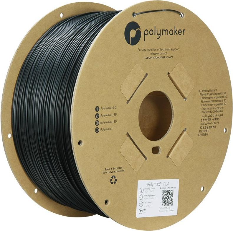 TOUGH PLA 1,75mm BLACK 3kg POLYMAKER POLYMAX 3D FILAMENT (PA06024)