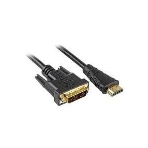 Sharkoon Kabel HDMI auf DVI (Single Link, 18+1, schwarz) (4044951009077)