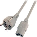 EFB-Elektronik Netzleitung Schutzkontakt 180° - C13 180° grau, 3.0 m, 3 x 1,00 mm² Hersteller: EFB Elektronik (EK508.3)