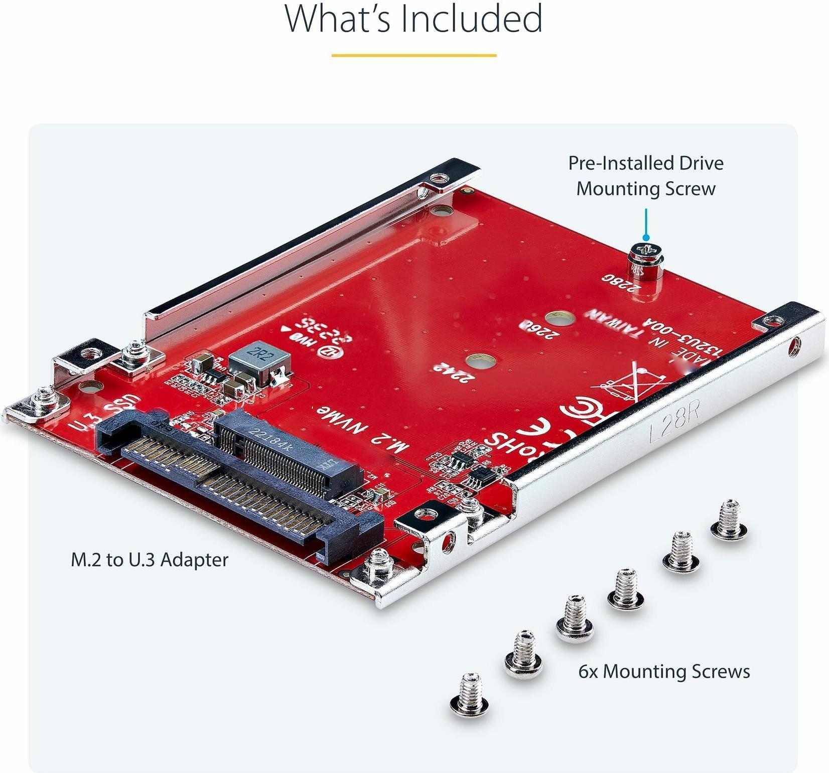 Startech 1M25-U3-M2-ADAPTER M.2 to U.3 Adapter U.3 Rot