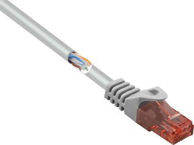 Renkforce RF-5047520 RJ45 Netzwerkkabel, Patchkabel CAT 6 U/UTP 2.00 m Grau mit Rastnasenschutz, Halogenfrei 1 St. (RF-5047520)