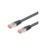 Wentronic Goobay CAT 6 Patchkabel, S/FTP (PiMF), Schwarz, 20 m - LSZH halogenfrei, Kupfer (68697)
