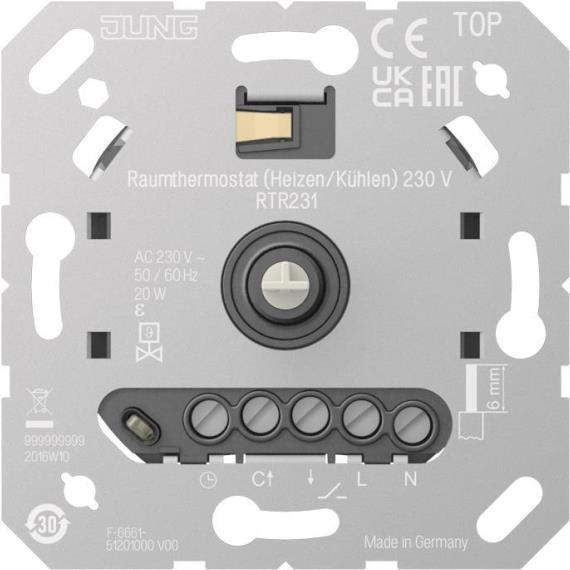 Jung RTR231 Raumthermostat (Heizen/Kühlen) 230 V (RTR231)