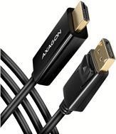 AXAGON RVD-HI14C2 DisplayPort zu HDMI Adapterkabel, 4K/30 Hz, 180 cm lang - schwarz (RVD-HI14C2)