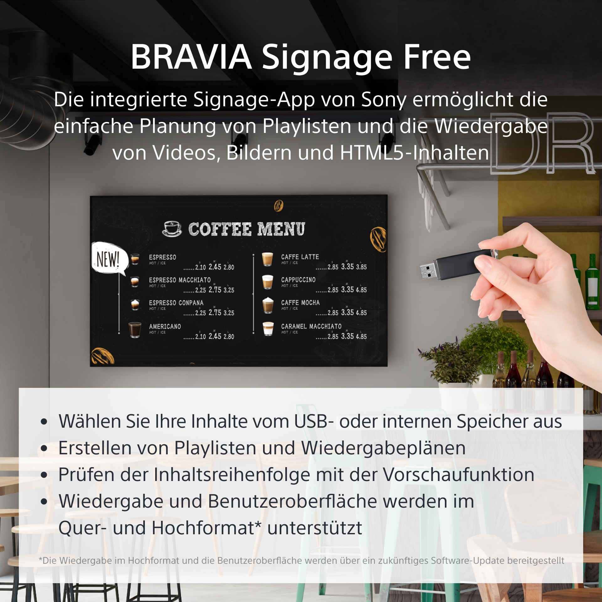 Sony Bravia FW-55EZ20L 55" 4K UHD Digital Signage Display Schwarz