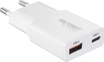 Voltcraft UC-1C1A20W01 USB Ladegerät 1x USB-A USB-C Fast Charge PD 3.0 Weiß (VC-17010770)