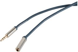 shiverpeaks sp-PROFESSIONAL Audio-Kabel 5 m 3.5mm Blau - Chrom (SP30808-SLIM)