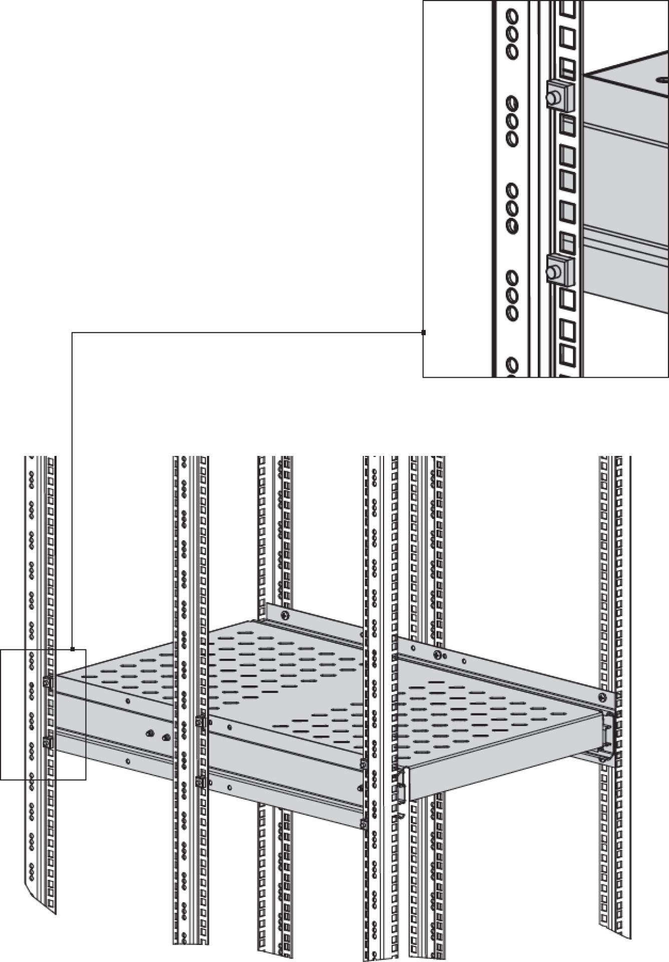 EFB-Elektronik Schwerlast Fachboden, ausziehbar, 6 x Seitenmontage, 140 kg, RAL9005 Hersteller: EFB Elektronik (691640ATS.02)