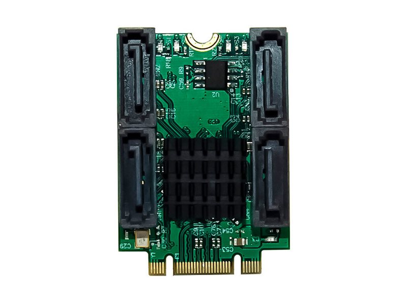 InLine M.2 Key B+M Schnittstellenkarte mit 4x SATA 6 Gb/s RAID HyperDuo