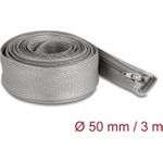 Delock Geflechtschlauch mit Reißverschluss hitzebeständig 3 m x 50 mm grau (20838)