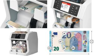 Safescan Geldschein-Zählgerät "Safescan 2995-SX", grau 7-fache Falschgelderkennung für alle Währungen, Multi-Mix