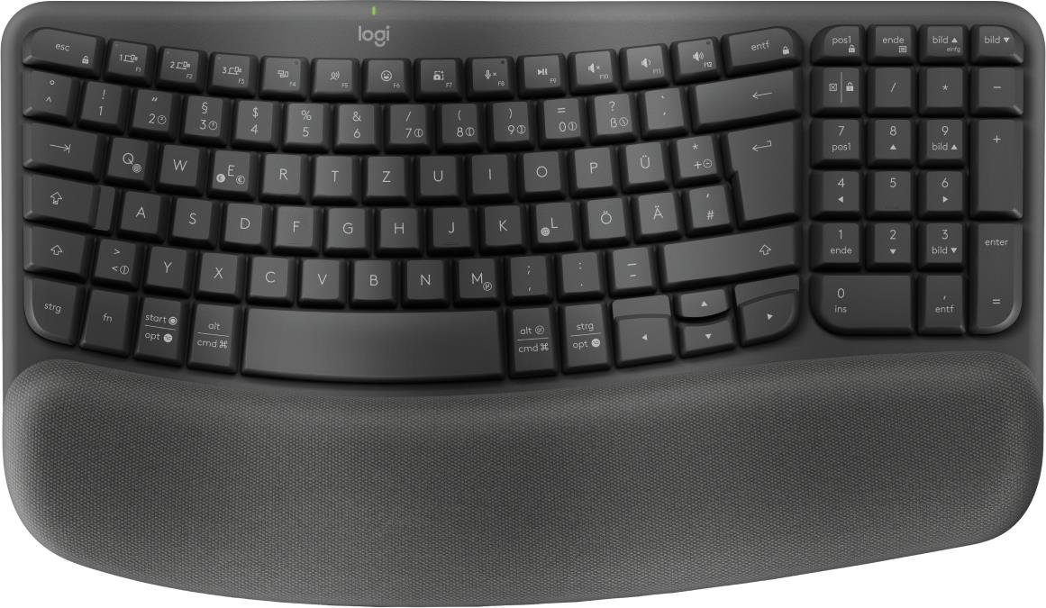 Logitech Wave Keys for Business Tastatur RF Wireless + Bluetooth QWERTZ Deutsch Graphit (920-012327)