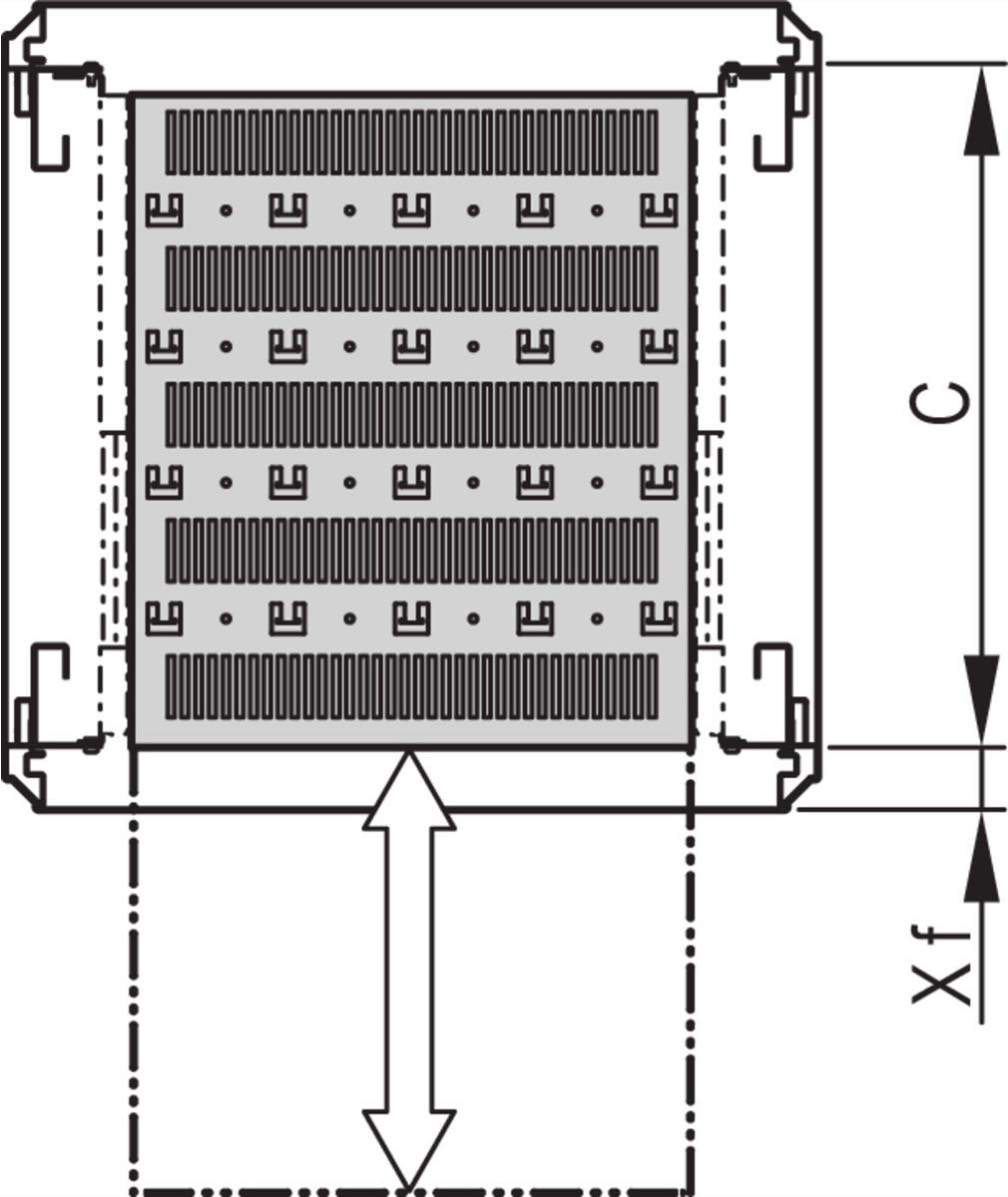 SCHROFF 19"SHELF TELE.1U C=500 RAL7021 - Rack-Zubehör (21130343)