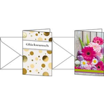 10 SIGEL Glückwunschkarten Golden Bubble (DS106)