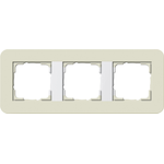 GIRA Rahmen 0213417 3fach E3 Sand/Reinweiss. Produktfarbe: Beige, Weiß, Markenkompatibilität: GIRA, Oberflächentyp: Glänzend (0213417)