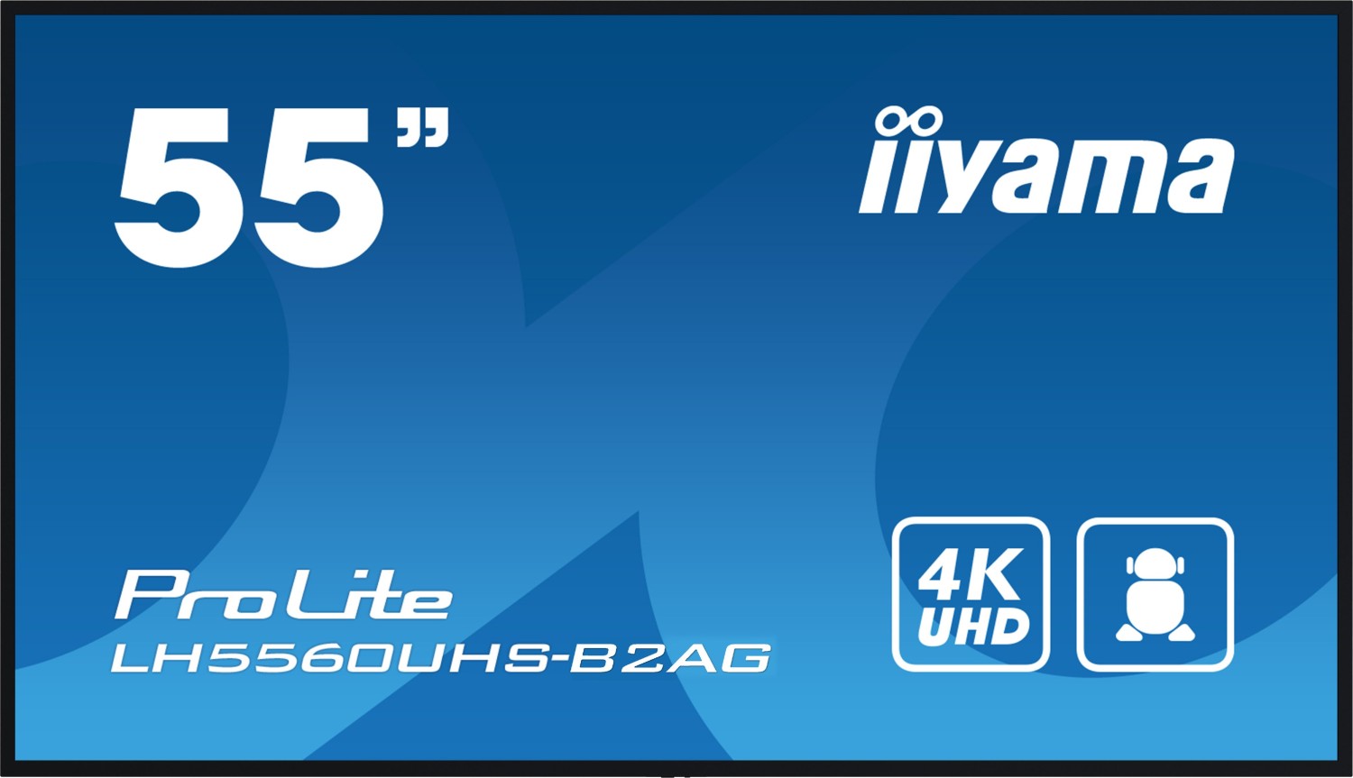 iiyama ProLite LH5560UHS-B2AG Signage Display 139 cm (54,6 Zoll) 4K UHD (3840 x 2160), VA, 500cd/m², 24/7, LAN, WiFi, Android 11 OS (LH5560UHS-B2AG)