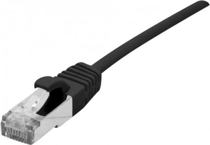 Dexlan Patchkabel Cat. 6A, S/FTP (PiMF), ultradünn, halogenfrei, mit Rastnasenschutz, schwarz, 2,0 (858738)