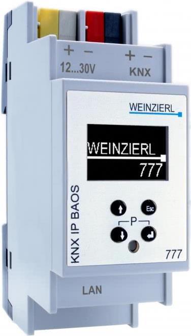 Weinzierl 5193 KNX IP BAOS 777 Interface u.Object Server bis zu 2000Datenp. OLED (5193)