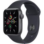 Apple Watch SE (GPS) - 40 mm - Space grau Aluminium - intelligente Uhr mit Sportband - Flouroelastomer - Midnight - Bandgröße: regelmäßig - 32 GB - Wi-Fi, Bluetooth - 30.49 g