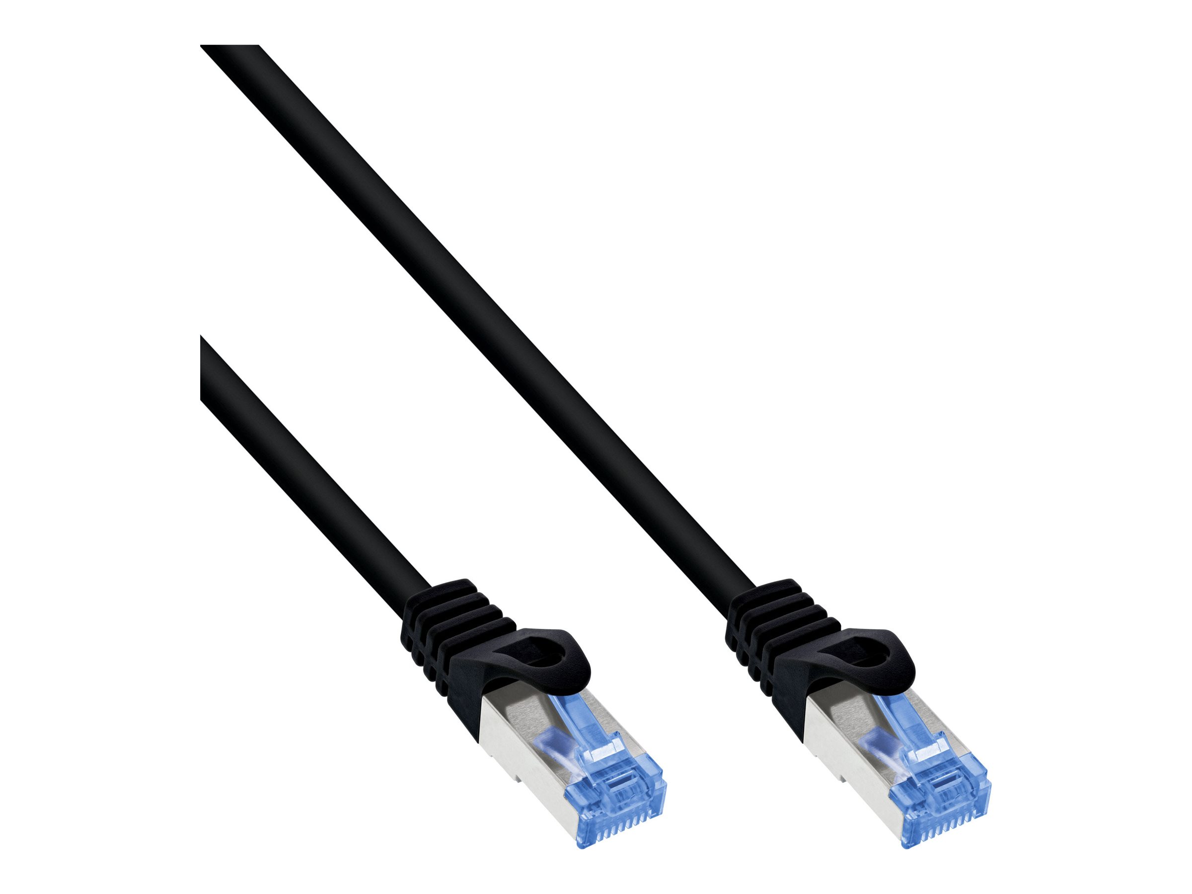 InLine Patch-Kabel Cat.6a S/FTP (S-STP) 2 m TPE Schwarz