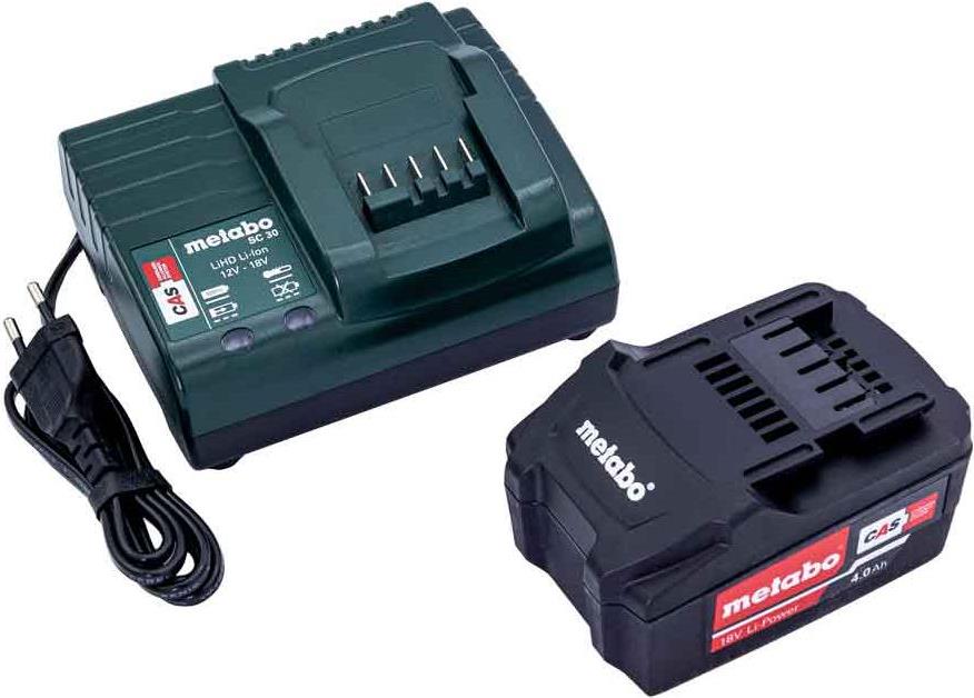 Metabo 685192000 Akku-Set 18V Li-Ion (4,0 Ah) , Akku und Ladegerät (685192000)