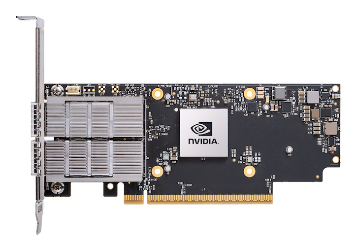 NVIDIA ConnectX-7 OCP 3.0 Netzwerkadapter 50 Gbit/s 4x SFP56 Schwarz/Grau