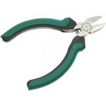 BRÜDER MANNESMANN GREEN LINE BRÜDER MANNESMANN Seitenschneider "Elektronik", 115 mm aus Werkzeugstahl, Farbe: grün / silber / schwarz, mit 2 - 1 Stück (M1070-1)