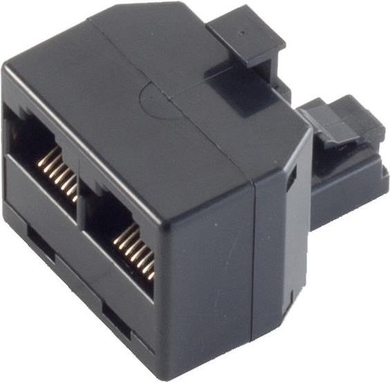 shiverpeaks BASIC-S Duplex Modular-IN-line Adapter RJ45 Stecker - 2 x RJ45 Kupplung, 1:1 geschaltet, unge- (BS71230-8)
