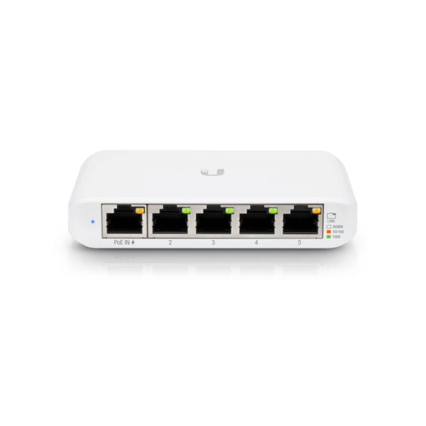 Ubiquiti UniFi Switch USW Flex Mini 5-Port Gigabit Ethernet PoE+ Smart Switch Desktop 3er-Pack Weiß