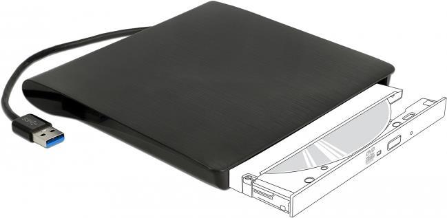 DeLOCK 13,30cm (5,25") External Enclosure Ultra Slim SATA > USB3.0 (42603)