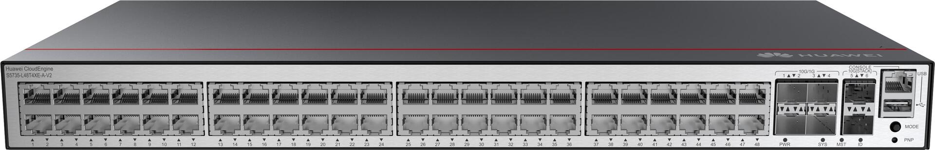 Huawei CloudEngine S5735-L48T4XE-A-V2 Managed L3 Gigabit Ethernet (10/100/1000) 1U Schwarz - Silber (S5735-L48T4XE-A-V2)