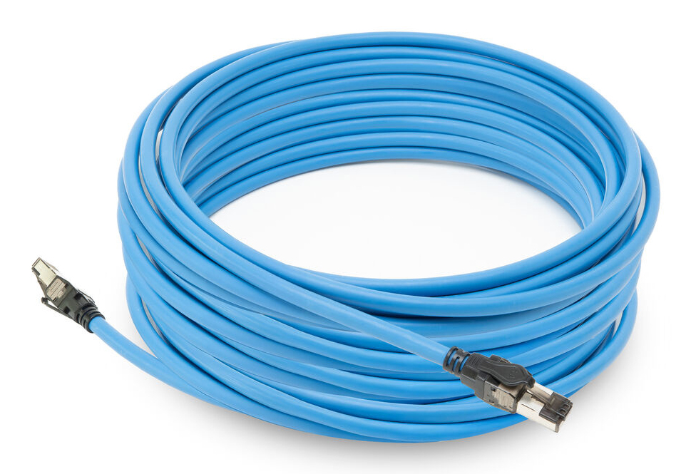 ACT FB0055 Netzwerkkabel 55 m S/FTP CAT 6a PoE++ 100W RJ-45 Blau