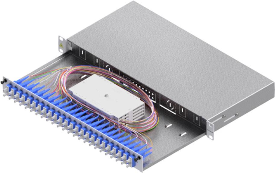 ZVK LSB1C225 LWL-Spleißgehäuse Basic 1HE 24x SC-Duplex Standard OS2 ausziehbar (LSB1C225)