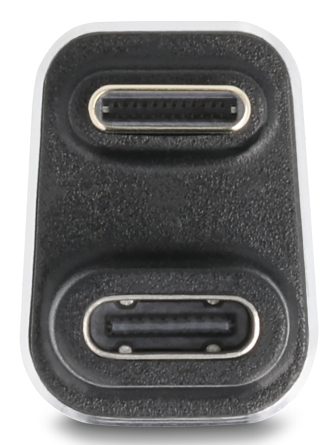 Delock USB-C Adapter 180° gewinkelt U-Form 40 Gbps PD 3.1 240 W 8K 60 Hz Violett