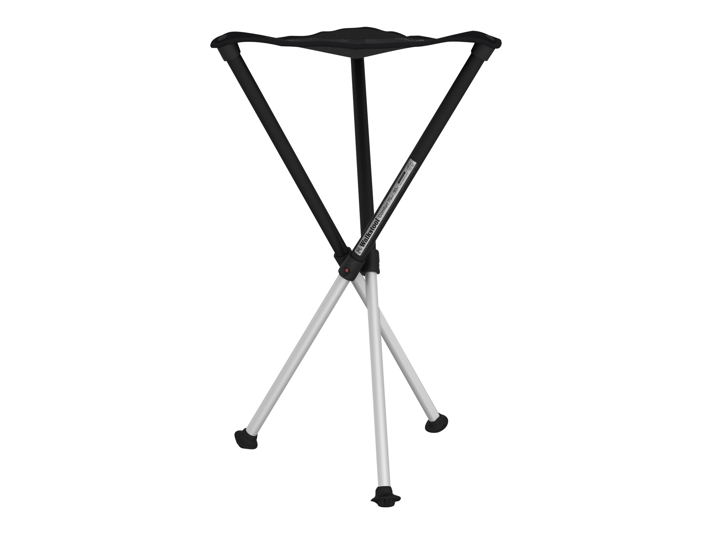 Walkstool Comfort 75 XXL Klapphocker Aluminium 250 kg Schwarz, Silber