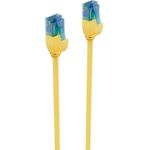 shiverpeaks BASIC-S Slim Patchkabel, Kat. 6, U/UTP, 2,0 m Farbe: gelb, Kabeldurchmesser: 3,5 mm, 2 x RJ45-Stecker (BS08-22032)