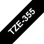 Brother Tape White on Black 24mm black, TZe, Thermal transfer, Brother, PT-7600, PT-2430PC, PT-2700, PT-2730, (TZE355)