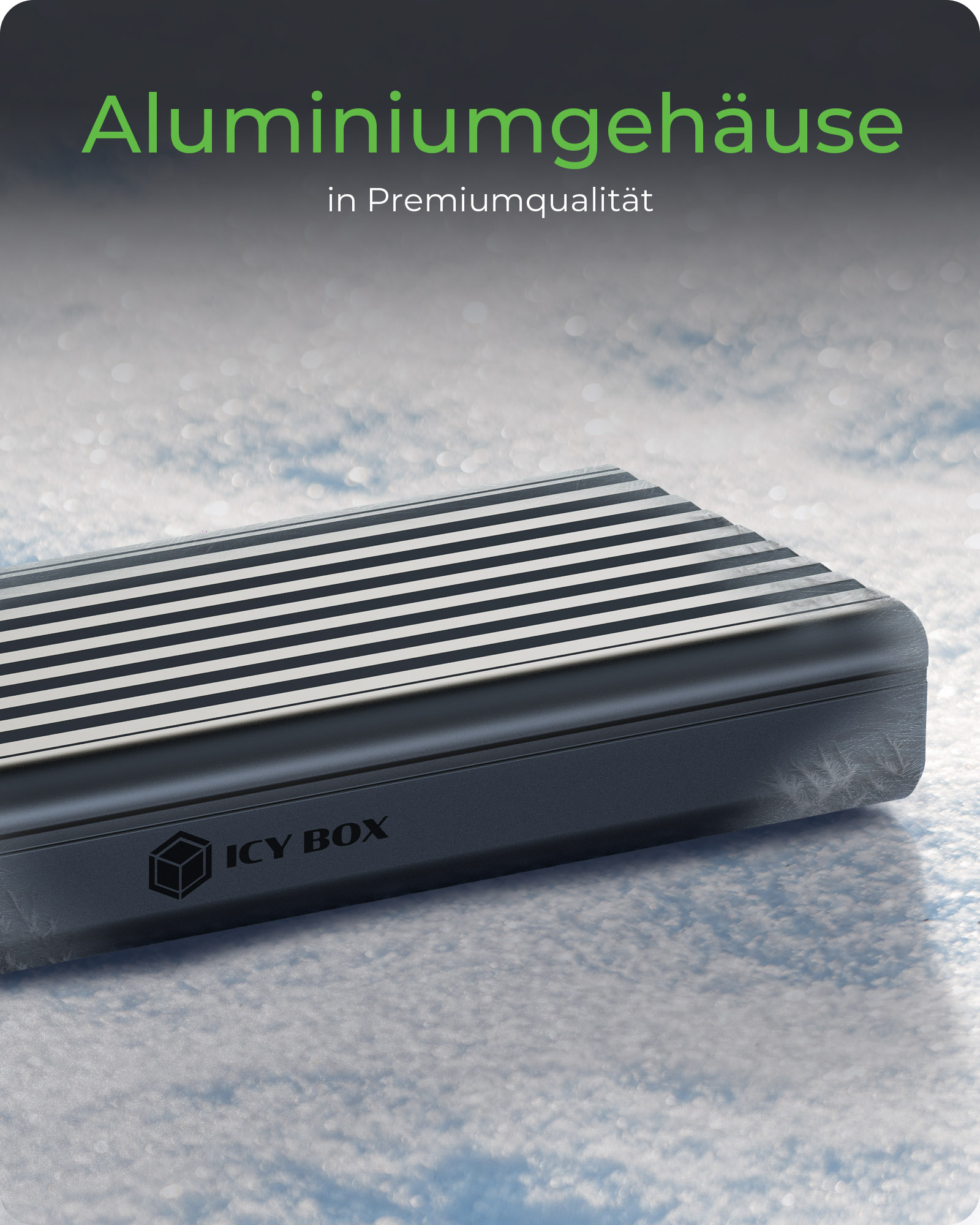 ICY BOX IB-1917M-C32a M.2 NVMe SSD-Gehäuse USB 3.2 Gen 2x2 Schwarz
