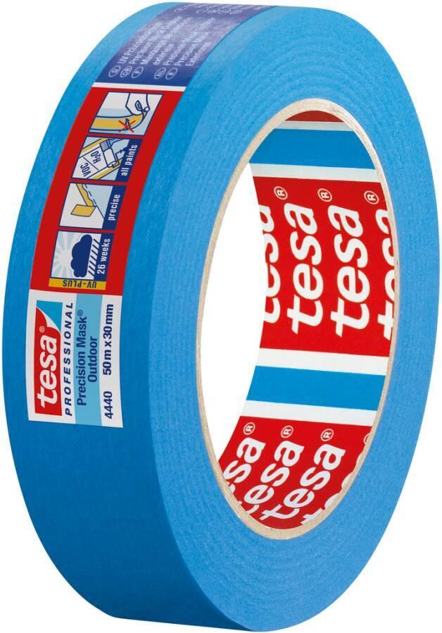 tesa Präzisionskrepp 4440 Außen UV PLUS glatt blau L.50m B.30mm Rl.TESA (04440-00002-00)