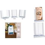 EUROPEL Tisch-Prospekthalter, verstellbar, 1 Fach, glasklar aus hochwertigem Polystrol, verstellbar in 3 Stufen, - 1 Stück (350078)