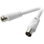 SpeaKa Professional SAT, Antennen Anschlusskabel [1x F-Stecker - 1x Antennenbuchse 75 ?] 10.00 m 90 dB Weiß (SP-7870452)