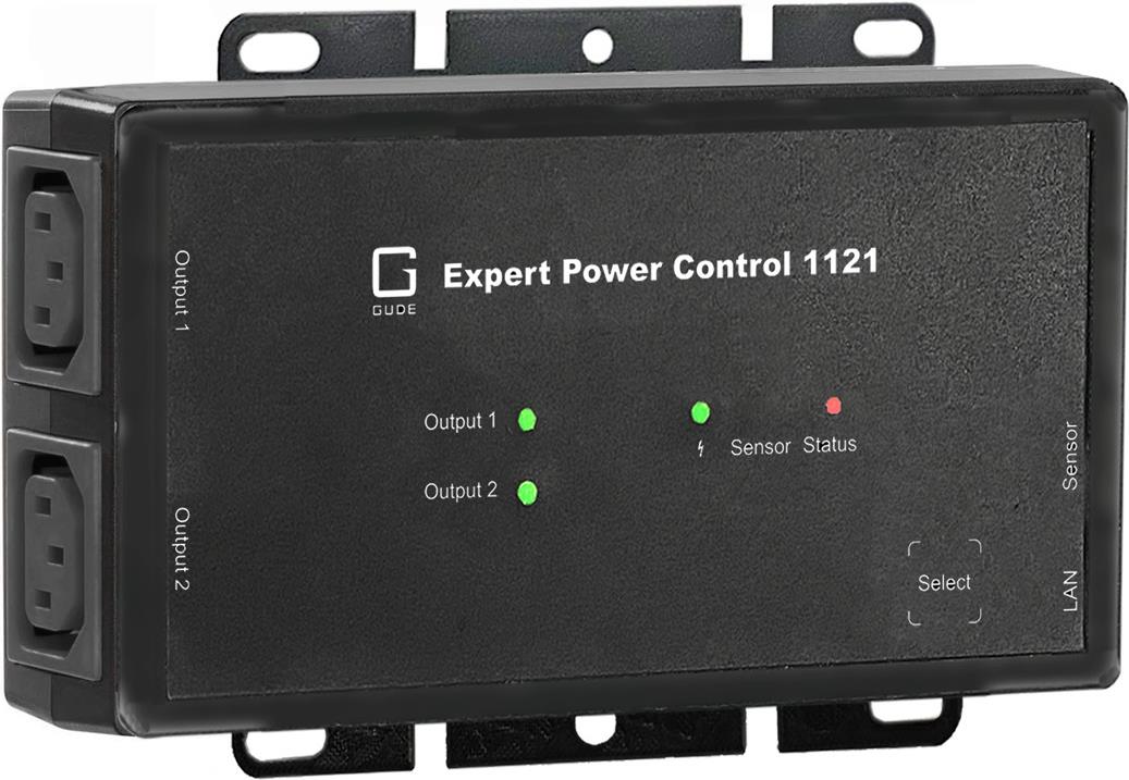 Gude 1121-1 EPC 10A 2xC13 1xSen.PortÜSS - 1121-1 2-fachgeschaltete PDU mit Messung <br>und Überwachung (1121-1)