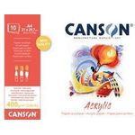 CANSON Zeichenpapierblock "Acrylic", 500 x 700 mm, 400 g/qm 10 Blatt, Leinwandkörnung, an der kurzen Seite geleimt, - 1 Stück (C31067P009)